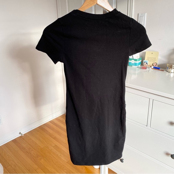 M Boutique - Black T Shirt Lace Up Front Mini Dress - Picture 4 of 4